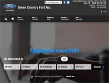 Tablet Screenshot of green-country-ford.com